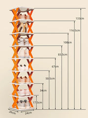 X-Shaped Shoe Rack